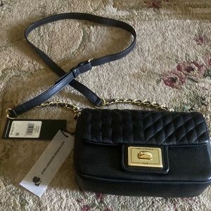 Karl Lagerfeld Paris - Agyness Lamb Crossbody - Women's - Black/Gold